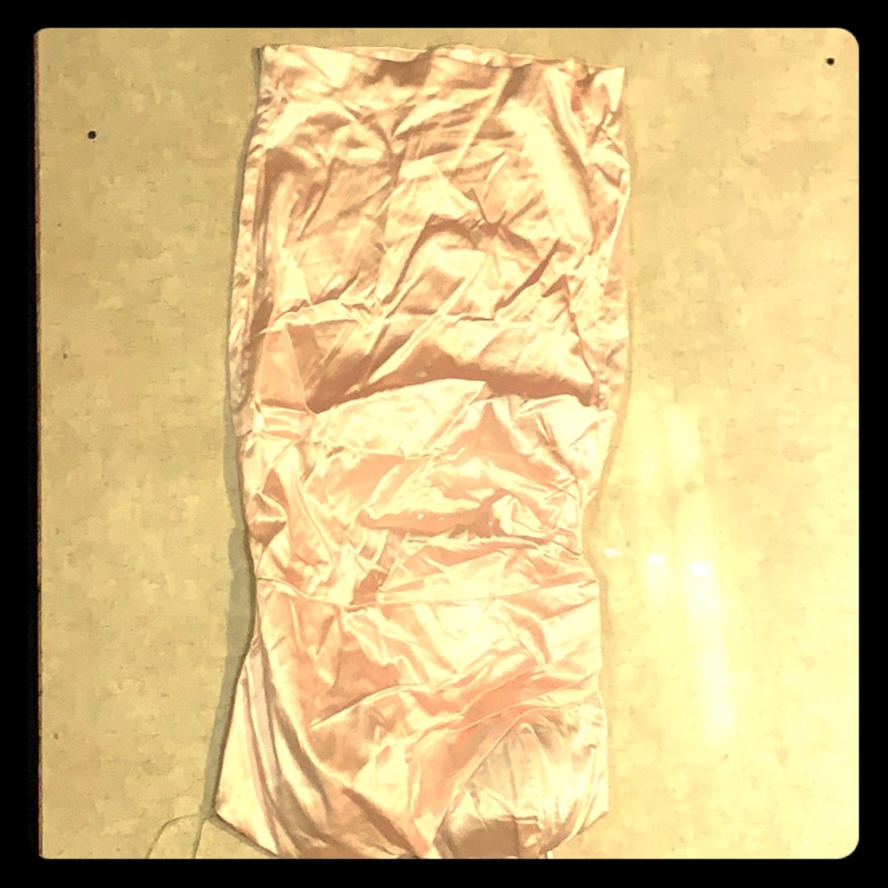 Shiny Pink strapless dress